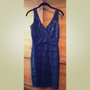 Sequined Cocktail Dress—Dress Barn—Size 4